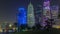 The high-rise district of Doha night timelapse