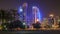 The high-rise district of Doha night timelapse