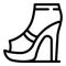 High rise heels icon outline vector. Fashionista designer ladylike shoes