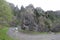 High rock cliffs of the road through Cheddar Gorge