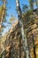 High rock and trees in the national park Repovesi, Finland