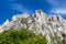 High rocks in the village Essing in Bavaria, Germany at the Altmuehl river