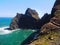 High Rugged Cliffs, Madeira Coastline, Atlantic Ocean