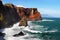 High Rugged Cliffs, Madeira Coastline, Atlantic Ocean