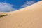 High sand hill ridge from afar at Little Sahara white sand dune