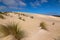 High sand hill ridge from afar at Little Sahara white sand dune