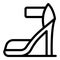 High sandals heels icon outline vector. Catwalk footwear
