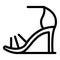 High sandals icon outline vector. Female fashion heels