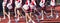 High school cheerleading squad cheering