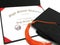 High School Diploma with Cap and Tassel