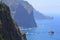 High seacliffs and black sand beaches in Porto da Cruz, Madeiraâ€™s northern coast