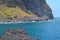 High seacliffs and black sand beaches in Porto da Cruz, Madeiraâ€™s northern coast