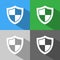 High security shield icon with shade