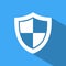High security shield icon with shade