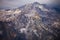 High severe stone mountain rocky mountain towers in pieces of