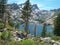 High Sierra Alpine Lake Pines Rocks