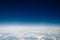 High sky above the clouds, blue atmosphere background