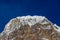 High snow mountain view on Nepal trekking to Mers peak hiking route