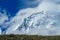 High snow mountains of Cordillera Blanca in Peru