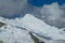 High snow mountains of Cordillera Blanca in Peru