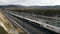 High-speed Ave Renfe train slowly pulling out of Segovia train station. Spain