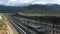 High-speed Ave Renfe train slowly pulls into Segovia train station. Spain