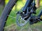 high-speed bicycle disc brake system  perforated disc and caliper  mtb
