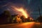 high-speed capture of sparks on power lines