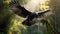 High-speed Crow Flying Through Forest: Stunning Wildlife Photography