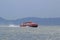 High-speed hydrofoil ferry boat in the harbor of Hong Kong