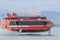 High-speed hydrofoil ferry boat in the harbor of Hong Kong