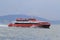 High-speed hydrofoil ferry boat in the harbor of Hong Kong