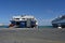 High-speed passenger and car ferry catamaran, Elite Jet, operated by Seajets company moored in Heraklion.