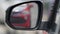 High speed run automobile in side view mirror car