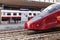 High-speed train on Bologna railway station