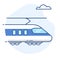 High-speed train line icon.Bullet train vector illustration.