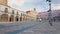 High square, Badajoz and Torre Espantaperros, Spain . Public square and open