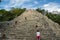 The high stairs of the ancient Mayan pyramid