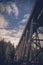 High Steel Bridge, a truss arch bridge above Skokomish River in Washington, USA