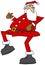 High stepping Santa