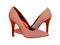 High stiletto heels in red. Woman means business concept.