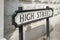 High Street road sign