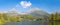 High Tatras - The panorama of Strbske Pleso lake.