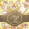 High Tea Illustration Theme and Emblem Wallpaper Background