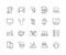 High tech line icons, signs, vector set, outline illustration concept