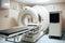 high-tech medical imaging equipment, with complex system of cables and wires