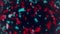 High tech retro background with blur, red and turquoise color