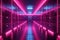 High tech server facility Data center in vibrant neon colors