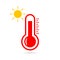 High temperature vector icon
