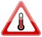 High temperature warning sign